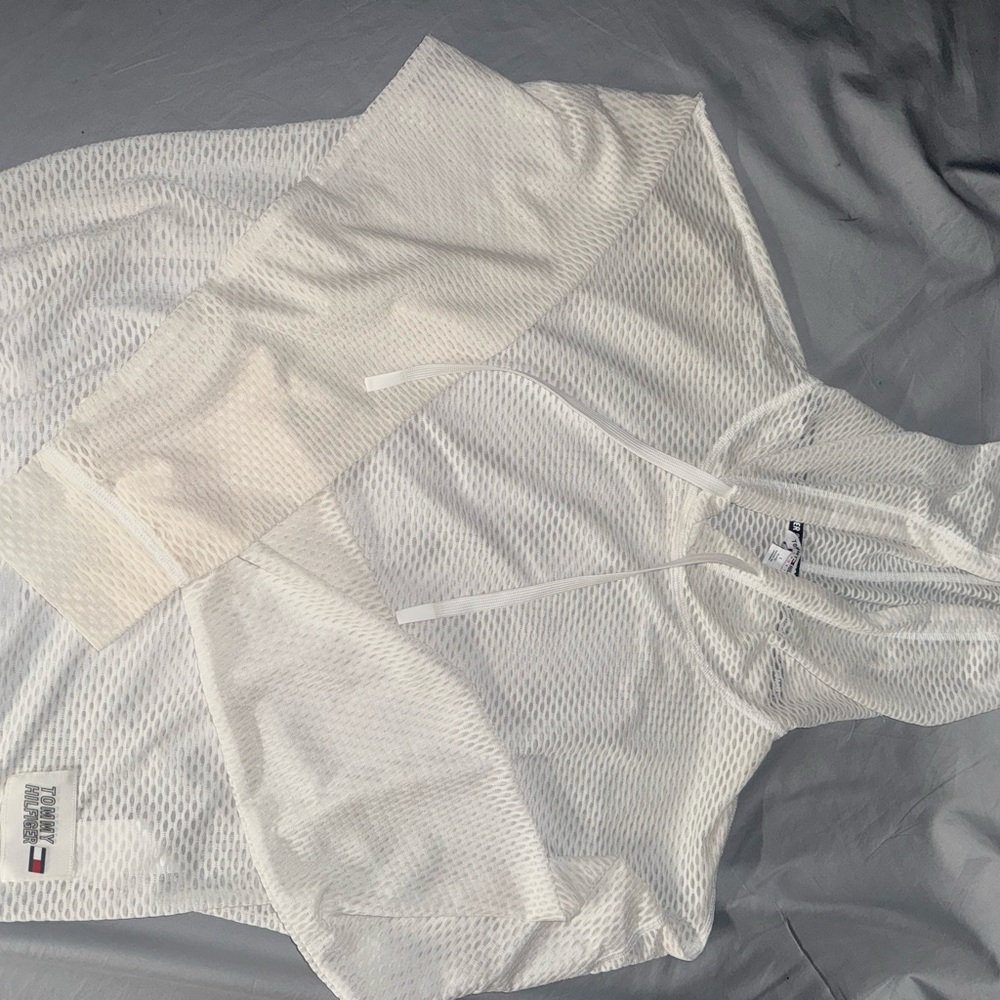 Tommy Hilfiger White Mesh Men's Shirt